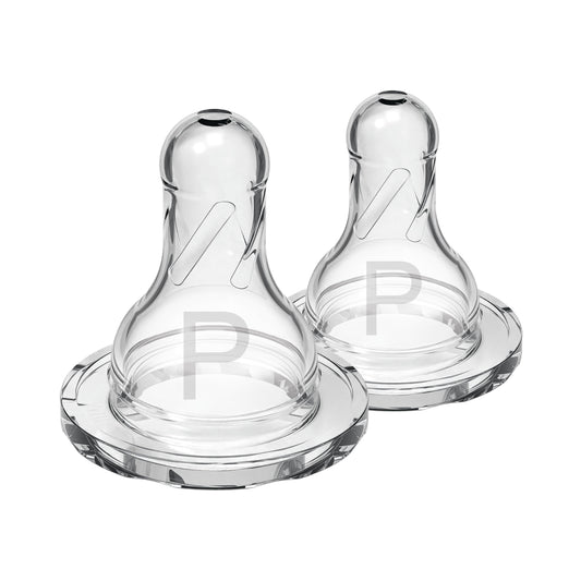 Dr. Brown's Natural Flow Narrow Baby Bottle Silicone Nipple, Level Preemie, 2-Pack